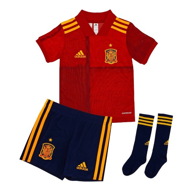 Adidas Španělsko domácí červená/tmavě modrá/zlatá UK Junior XL - Národní týmy Oblečení