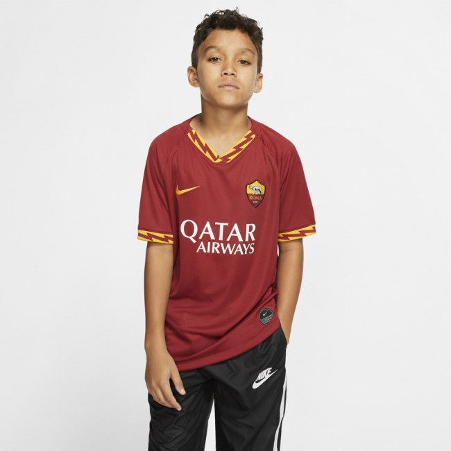 Nike AS Řím domácí 2019/2020 červená/zlatá UK Junior XL - Výprodej Fans shop Oblečení