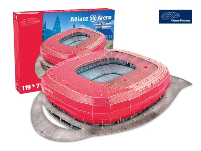 3D Puzzle - Fotbalový stadion Alianz Arena FC Bayern Mnichov - Vánoce Hry a puzzle