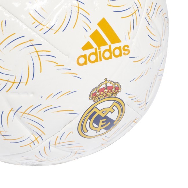 Adidas Real Madrid Club Home bílá/modrá/oranžová UK 5 - Fanouškovské míče Míče
