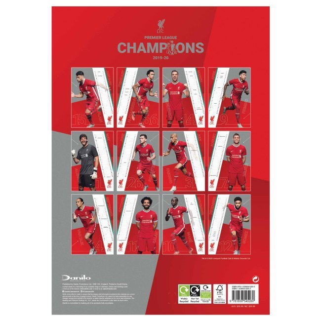 Nástěnný kalendář Liverpool FC 2021