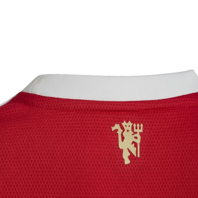 Adidas Manchester United FC domácí 2021/2022 červená/bílá UK Junior S - Manchester United Oblečení
