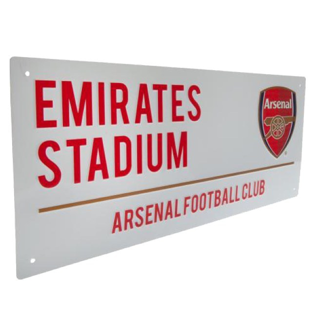 Cedule Arsenal FC Emirates Stadium bílá - FC Arsenal Suvenýry