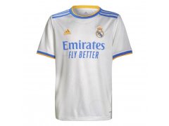 Adidas Real Madrid domácí 2021/2022 bílá/modrá/oranžová UK Junior S