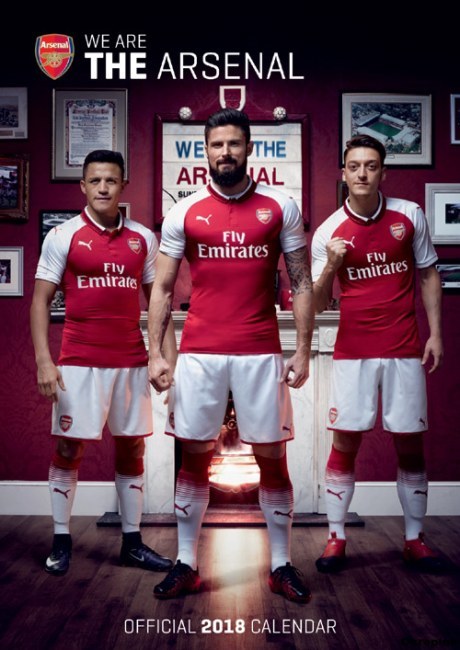 Nástěnný kalendář Arsenal FC 2018